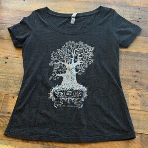 Next Level Apparel Burley Oak Dark Gray Tree Graphic Tee